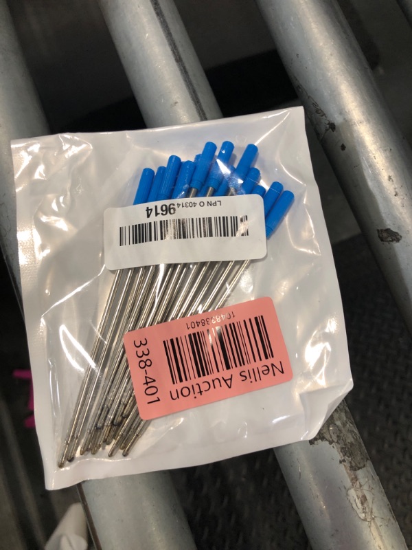 Photo 1 of 0.7 mm Ballpoint Ink Twist Pen Refills, 15 Pcs Medium Point Metal Smooth Writing Replaceable Ink Refill, Stationery Compatible for Cross Ballpoint Replacement (4.6in M) (Blue, 15)