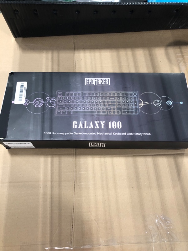 Photo 1 of **ERROR WITH KEYS** EPOMAKER Galaxy100 QMK/VIA Wireless Gaming Keyboard, Aluminum Shell, Bluetooth/2.4Ghz/USB-C, Pre-Lubed Hot-Swappable Linear Switches, NKRO, RGB Backlit (Creamy White, Wisteria Linear Switch)