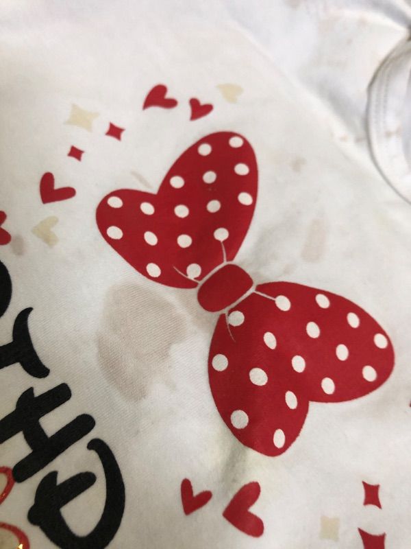 Photo 1 of [STAINED NEAR BOW] Newborn Toddler Baby Girls Half 1st 2nd Birthday Outfit Mouse Princess Dress Polka Dots Tutu Skirt ONE Cake Smash Halloween Fancy Funny Costume for Photo Shoot Red-Bow 1T