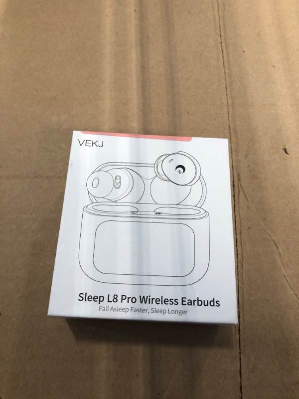 Photo 1 of **** MISSING CHARGER****** VEKJ Sleep Earbuds Bluetooth 5.4 in Ear Smart Touch Screen Ear Buds, 48H Playtime Mini Sleep Headphones Small Design for Side Sleepers, Crystal-Clear Calls, 5 EQ Modes, IPX7 Waterproof Earphones Black