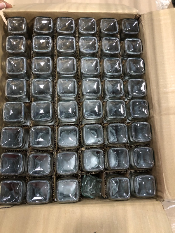 Photo 1 of ******ONE DAMAGED ****** Churboro 66 Spice Jars with 547 Labels- Glass Spice Jars with Black Metal Caps, 4oz Empty Spice Containers with Shaker Lids, Funnel, Chalk Pen, Square Seasoning Bottles for Spice Rack, Drawer, Cabinet