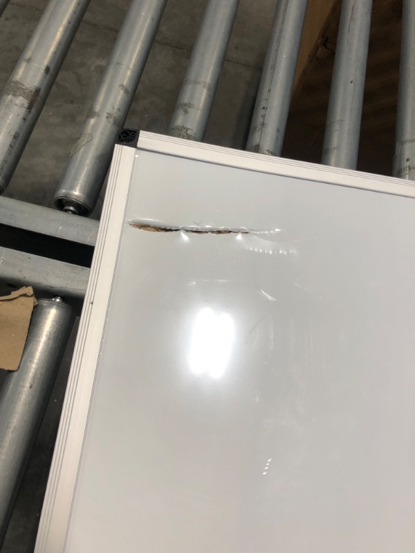 Photo 1 of ***DAMAGE TO THE TOP CORNER, SHOWN IN THE PHOTO***VIZ-PRO Dry Erase Board/Magnetic Whiteboard, 72 x 40 Inches, Large Wall Mounted Board for School Office and Home