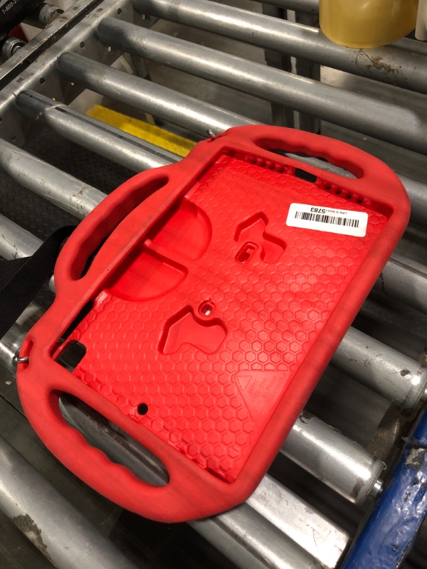 Photo 1 of ***USED***LTROP Cute Kids Case for iPad 9th/8th/7th Generation (10.2 Inch, 2021/2020/2019), iPad 10.2" Bumper Case with Shoulder Strap Handle Stand for iPad 7th/8th/9th Gen, Red
