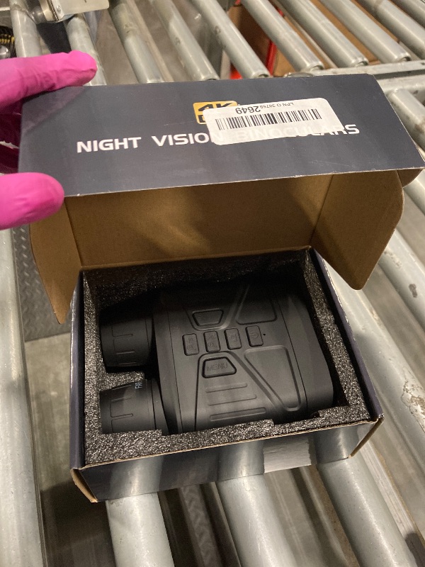 Photo 1 of ***GOGGLES ONLY*** Night Vision Goggles - 4K Night Vision Binoculars with 5000mAh Rechargeable Battery, 32GB TF Card can Save Photo and Video, 3'' HD Screen for Camping & Security, Black
