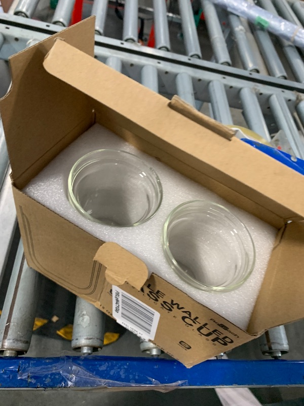 Photo 1 of ***The glass is chipped on the rim*** 12 Oz Double Walled Glass Coffee Mugs, Clear Glass Tea Cups, Microwave and Dishwasher Safe Home Office Insulated Cups Perfect for Americano Latte Hot&Cold Beverages, 2-Pack