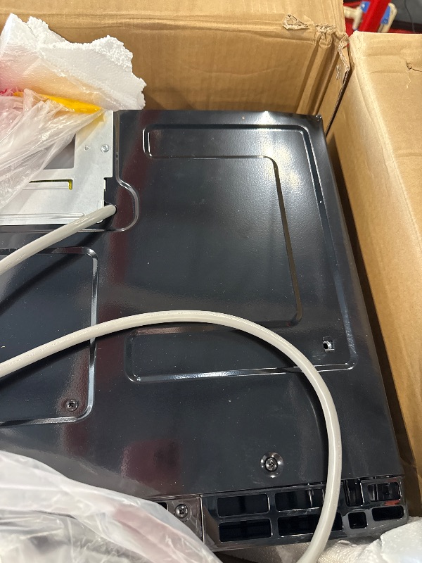 Photo 1 of ***UNTESTED**
BLACK+DECKER Over the Range Microwave Oven with Vent and One-Touch Auto Cooking, 1.7 cu. ft. OTR Over Stove Microwave, Black, 1000 Watts, EM044K6CF-BK