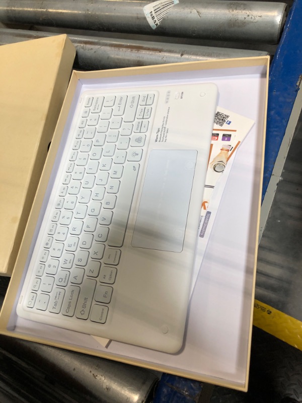 Photo 1 of **only keyboard**BQSS Keyboard Case for iPad Air 13 inch (M3 2025/M2 2024) Case with Keyboard for iPad Pro 12.9 inch 6th/5th/4th/3rd Gen Keyboard Cover Detachable Backlit Keyboard Cover with Pencil Holder Light Blue