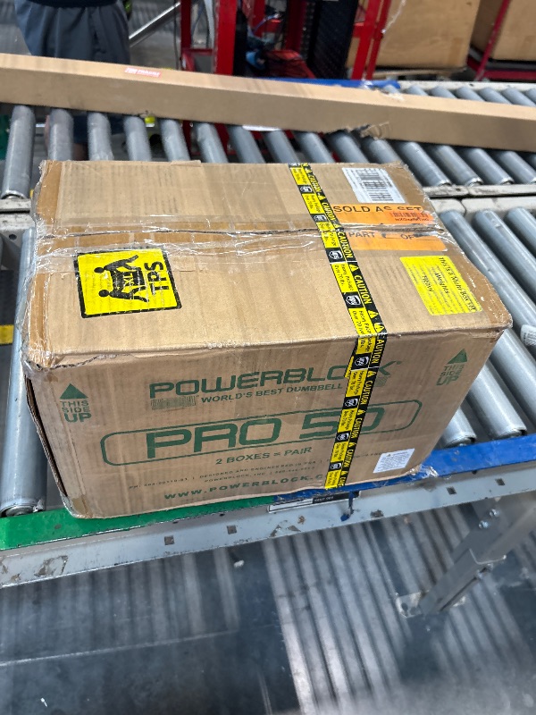 Photo 1 of **only 1 dumbbell-not a pair**
PowerBlock Pro 50 Adjustable Dumbbells, Sold in Pairs, 5-50 lb. Dumbbells, Durable Steel Build, Innovative Workout Equipment, All-in-One Dumbbells