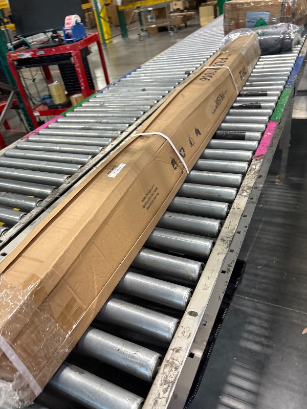 Photo 1 of **FACTORY SEALED-STRAPS STILL FULLY INTACT AS SHOWN IN PHOTOS**
Pyle Manual Pull Down Projector Screen - Universal 100-inch Roll-Down Retractable Manual Screen w/ Auto-Locking, Adjustable Screen Height, Black Masking Border -Home PRJSM1006