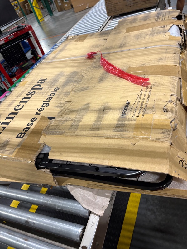 Photo 1 of **DENTED FRAME**
Linenspa Adjustable Bed Frame - Independent Head and Foot Incline - Powerful Quiet Motor - Easy Tool Free Assembly - Lounging - Watch TV - Working - Reading - Ergonomic - Electric Bed Base - Full Size