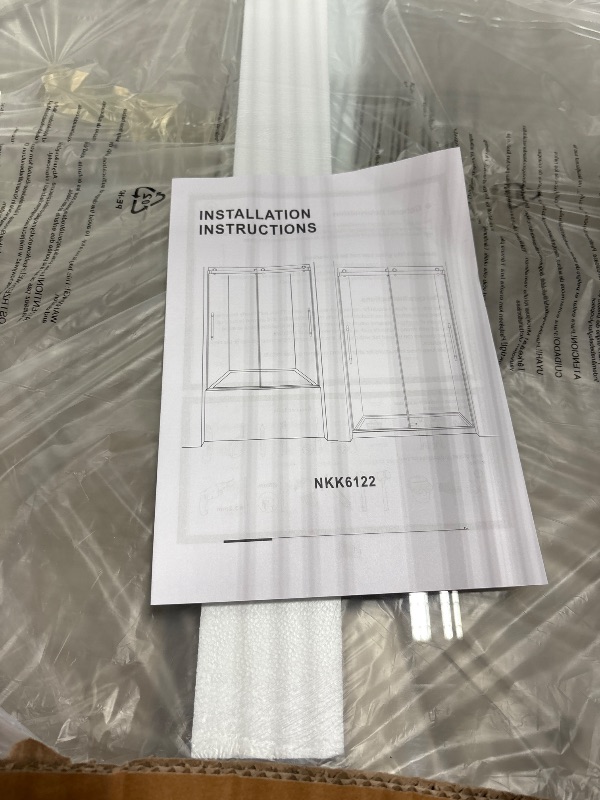 Photo 1 of ***color may differ**
Frameless Double Sliding Tub Shower Door 60" W x 60" H, 5/16" (8mm) Thick Easy-Clean Tempered Glass, Adjustable Tub Door with Soft-Close System