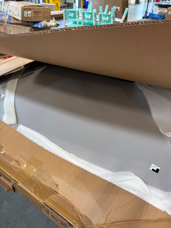 Photo 1 of **TABLETOP ONLY**Flash Furniture 60''W x 66''L Horseshoe Grey Thermal Laminate Activity Table - Height Adjustable Short Legs