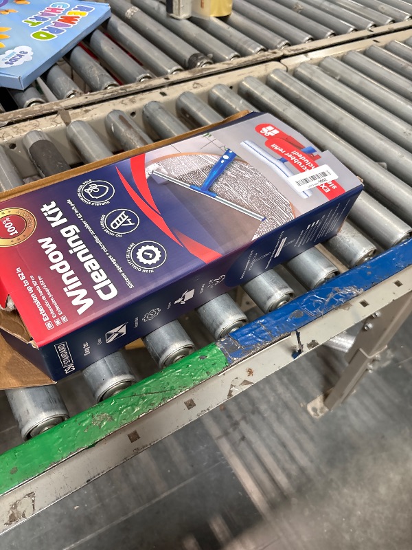 Photo 1 of DSV Standard Window Cleaning Kit 62’’, Window Washing Kit with Extension Pole with Silicone Scraper and 2X Microfiber Scrubber Sleeves, Window Cleaner Tool for Home, Shower, Glass, Mirror, Car