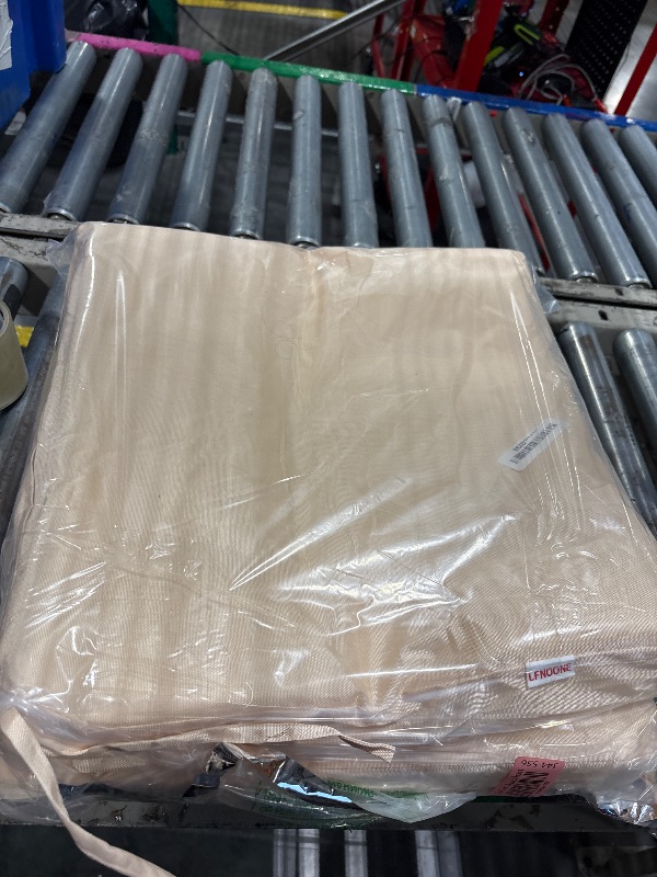 Photo 1 of **MISSING 2 CUSHIONS**
Basic Beyond Indoor/Outdoor Chair Cushions, Waterproof Patio Furniture Cushions - Square Corner Seat Cushions for Patio Furniture with Ties, 18.5"x16"x3", Beige, 4 Count (Pack of 1)