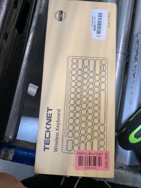 Photo 1 of TECKNET Wireless Bluetooth Keyboard, Slim Rechargeable Keyboard (2.4G+BT 5.0), Multi-Device Easy-Switch, Quiet Typing, Silent Mini Portable Cordless USB Computer Keyboards for Windows Laptop PC, Gray