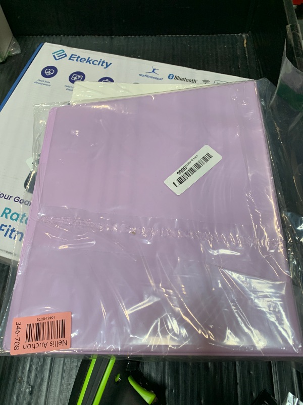 Photo 1 of **MISSING 1** SUNEE 3 Ring Binder 1 Inch D Ring, Clear View Binder Three Ring PVC-Free (Fit 8.5x11 Inches) for School or Office Supplies, Purple, 2 Pack