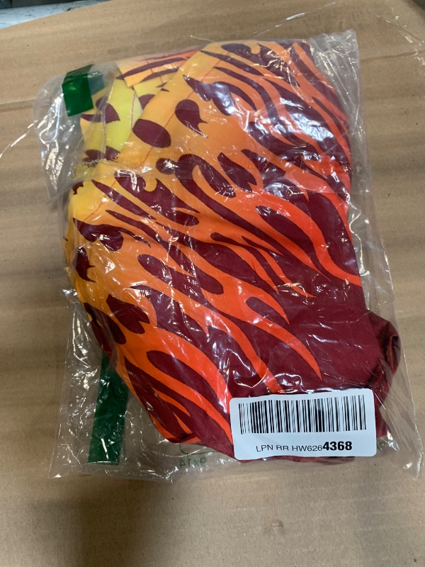 Photo 1 of **ONLY SHORTS***ZAFUL Men's 2 Piece Outfits 3D Graphic Print Short Sleeve Button Down Hawaiian Flames Shirt Shirt and Shorts Set