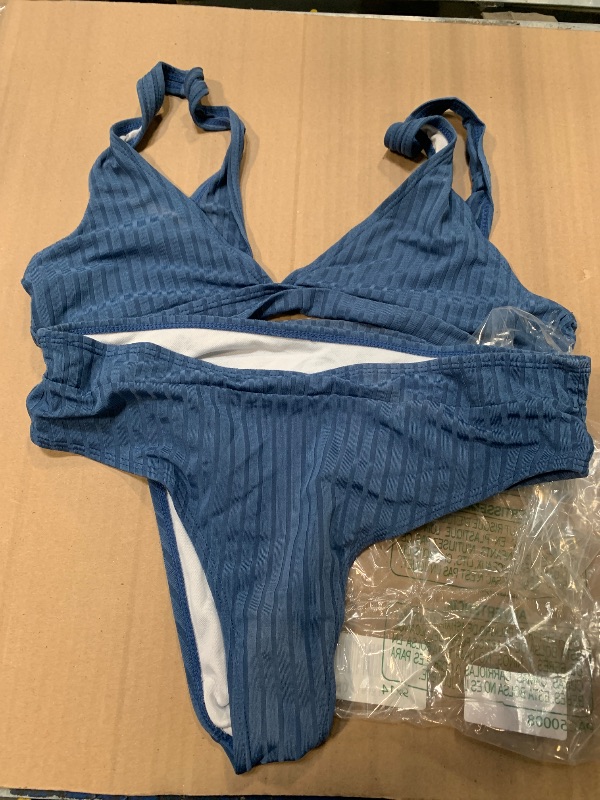 Photo 1 of **BLUE-DIFFERENT MODEL**RELLECIGA Womens Bikini Lace Up Cheeky Brazilian Bikini Sets Low-Rise Swimsuits (Black,Medium)