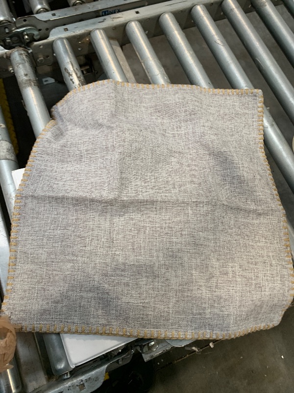 Photo 1 of ***SINGLE CASE*** decorUhome Decorative Outdoor Throw Pillow Covers 16x16 Set of 2, Square Linen Rustic Neutral Farmhouse Euro Pillow Covers with Stitched Edge for Couch, Sofa, Living Room, Light Grey