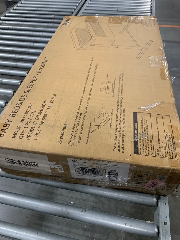 Photo 1 of ***MISSING HARDWARE***RONBEI Baby Bassinet Bedside Sleeper, Easy to Assemble Bassinets for Baby/Infants, Height Adjustable Bedside Bassinet for Newborn Baby