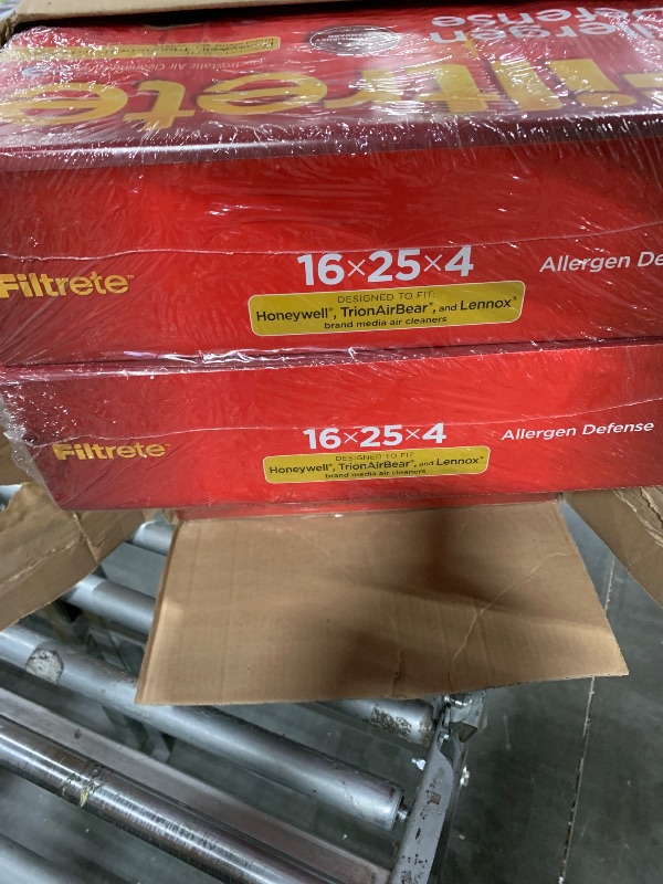 Photo 1 of *****similar****Filtrete 16x25x4 AC Furnace Air Filter, MPR 1000, MERV 11, Fits Lennox & Honeywell Devices, Allergen Defense, Electrostatic Air Cleaning Filter, 4-Pack (actual size 15.88 x 24.56 x 4.31)
