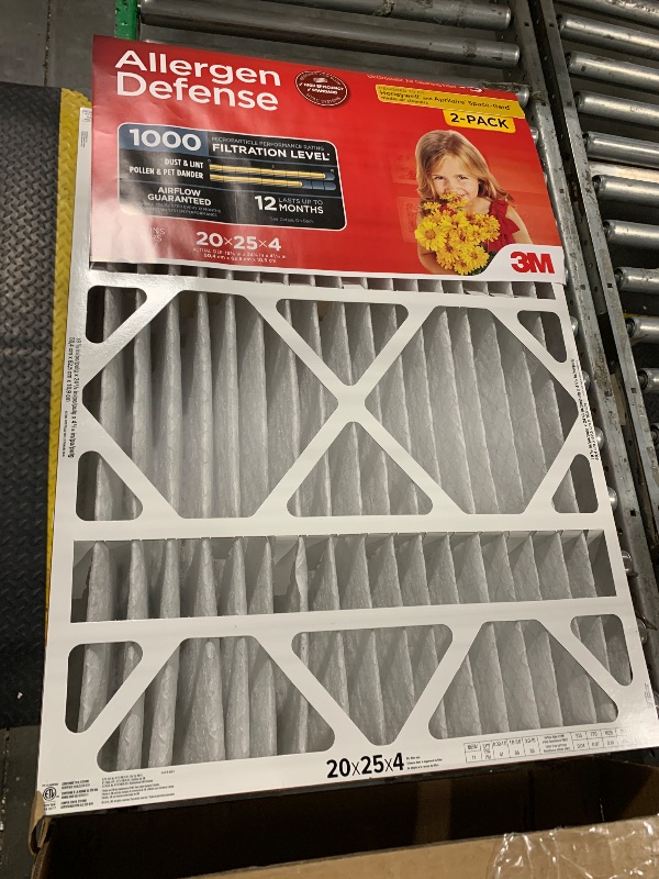 Photo 1 of ***ONLY ONE***

Filtrete 20x25x4 AC Furnace Air Filter, MPR 1000, MERV 11, Fits Honeywell & AprilAire Space-Gard, Allergen Defense, Electrostatic Air Cleaning Filter, 2-Pack (actual size 19.88 x 24.63 x 4.31)