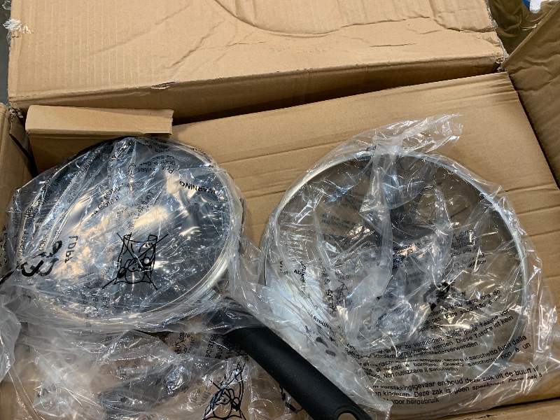 Photo 1 of T-Fal Ultimate Hard Anodized Nonstick Cookware Set 17 Piece, Nonstick Pots and Pans Set with Fry Pan, Saucepans, Saute-Pan, Griddle, Dishwasher Safe, Black