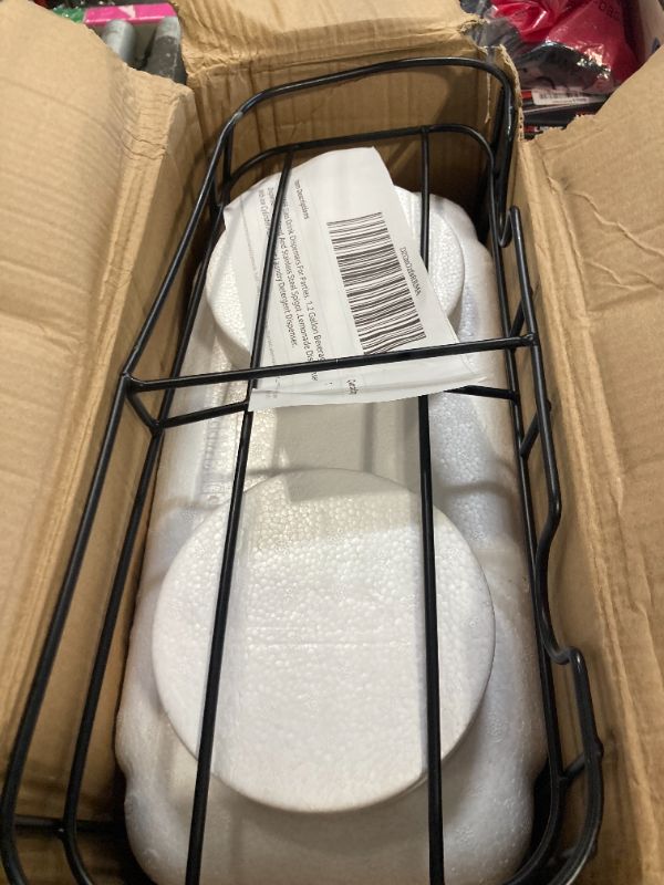 Photo 1 of ***METAL RACK BENT****   DD&HAPP Glass Drink Dispensers For Parties. 1.2 Gallon Beverage Dispenser With Stand And Stainless Steel Spigot .Lemonade Dispenser With Ice Cylinder.Mason Jars,Laundry Detergent Dispenser.