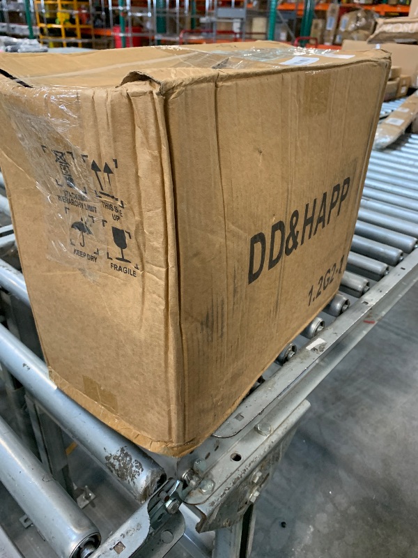 Photo 1 of ***METAL RACK BENT****   DD&HAPP Glass Drink Dispensers For Parties. 1.2 Gallon Beverage Dispenser With Stand And Stainless Steel Spigot .Lemonade Dispenser With Ice Cylinder.Mason Jars,Laundry Detergent Dispenser.