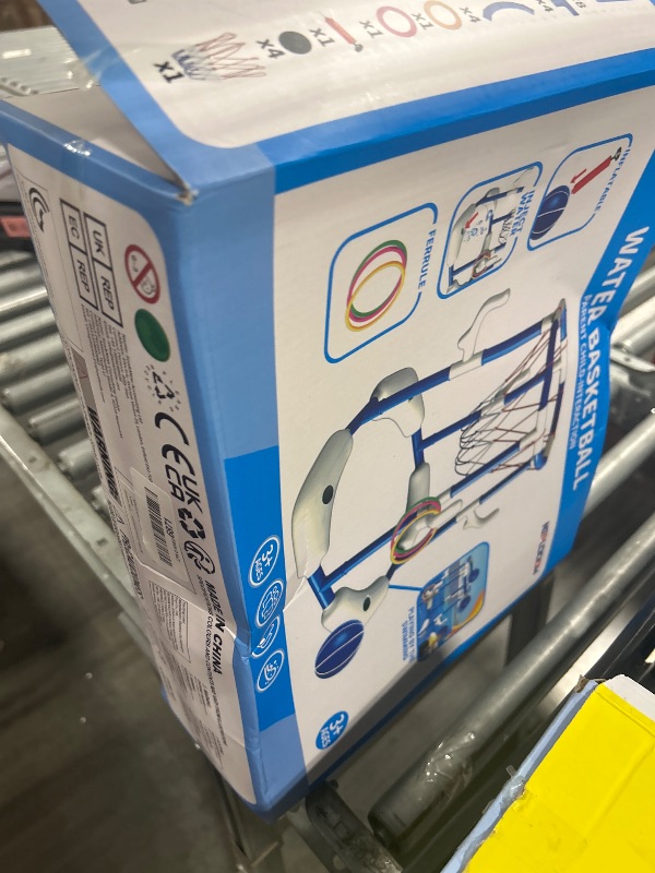 Photo 1 of ******MISSING PIECES****NIPLOOOW Pool Basketball Hoop, 2-in-1 Floating Pool Toys Ring Game with 4 Balls and Pump, Outdoor Swimming Pool Basketball Games Water Play Toy Family Party for Kids Adults Age 3-12 (Blue)