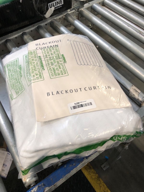 Photo 1 of 100% Blackout Shield Linen Blackout Curtains for Bedroom 120 Inches Long, Back Tab/Rod Pocket Living Room Drapes, Thermal Insulated Blackout Curtains 2 Panels Set, 50" W x 120" L, Bright White