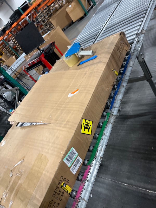 Photo 1 of Feonase 5-Piece Dining Table Set for 4-8 People, 63" Large Extendable Kitchen Table Set with 2 Benches and 2 Square Stools, Dining Room Table with MDF Wood Board, Easy Assembly, Black