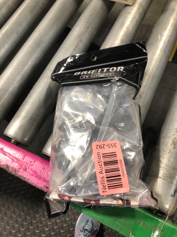 Photo 1 of BRIFITOR 6AN Push Lock Fitting Kits AN6 Hose End Fitting Kits With Hose Separator Clamp & 6AN Flare to AN6 ORB Male Adapter, Leak-Proof Aluminum