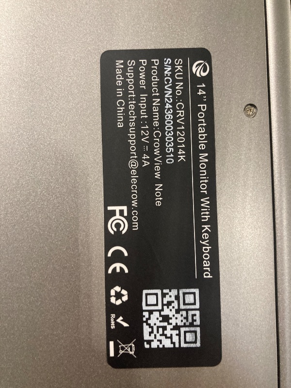 Photo 1 of Portable Monitor with Keyboard,14inch 1080P FHD Lapdock Compatible with Raspberry Pi/Mini PC/Phone/PC/Game Console,CrowView Note Built-in Battery with RPi5 Adapter(Full TypeC & HDMI Cable Included)