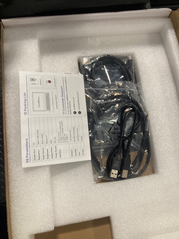 Photo 1 of Portable Monitor with Keyboard,14inch 1080P FHD Lapdock Compatible with Raspberry Pi/Mini PC/Phone/PC/Game Console,CrowView Note Built-in Battery with RPi5 Adapter(Full TypeC & HDMI Cable Included)