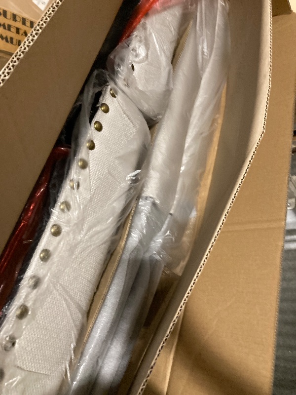 Photo 1 of ****Partial Set****COLAMY Upholstered Fabric Dining Chairs Set of 6, High Back Padded Chairs w/Nailed Trim & Solid Wood Legs, Classic Parsons Chairs Side Chair for Home/Kitchen/Living Room-Beige (A420-BEIGE-6pcs)