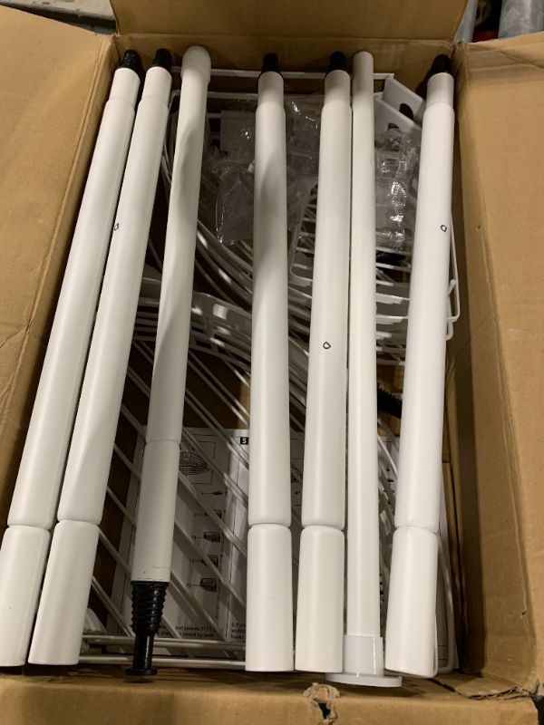 Photo 1 of (SPARE PARTS) Consumest Corner Shower Caddy Tension Pole - Rustproof Shower Shelves with Towel Bar & Soap Holder, Adjustable Bath Organizer for Bathroom Storage, 27.6-108.3 inch, White,