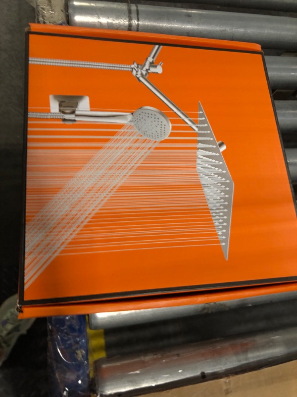 Photo 1 of 10 inch Rainfall Shower Head Combo Stainless Steel, THE FIRST WATERFALL mode, 10 Inch Rain Shower Head with Handheld 6 Spray Modes High Pressure, Overhead Shower Adjustable Extension Arm,Chrome