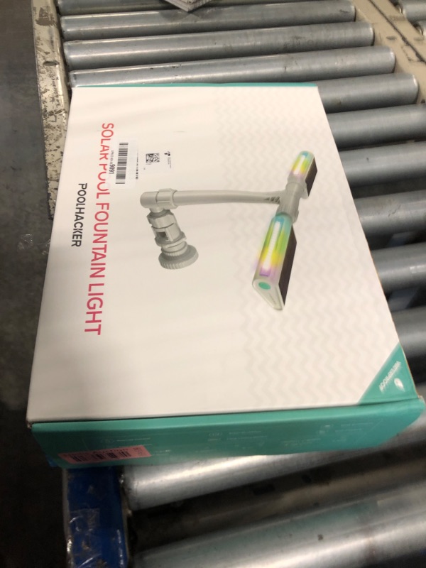 Photo 1 of ?Original? Solar Pool Fountain with 10-Color 4-Mode LED Lights – Auto Light Sensing, Above/Inground Pool Fountain Solar Lights with Remote, Dual-Head Adjustable Sprinkler, Cooling 6-15 Degrees