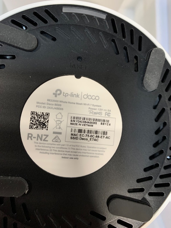 Photo 1 of -Link Deco BE85 Tri-Band WiFi 7 BE22000 Whole Home Mesh System - 12-Stream 22 Gbps, 2X 10G + 2X 2.5G Ports, Wired Backhaul, 8X High-Gain Antennas, VPN, AI-Roaming, 4x4 MU-MIMO, HomeShield (2-Pack)