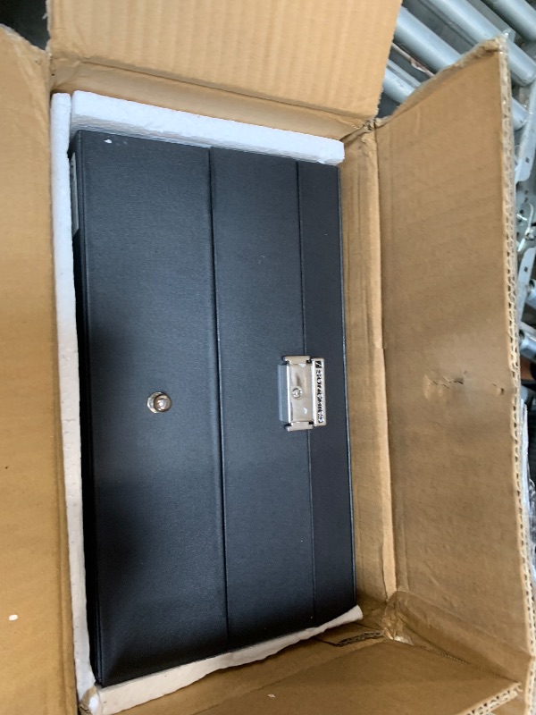 Photo 1 of **DAMAGE IS TO THE BOTTOM DRAWER** SONGMICS Watch Box, 20-Slot Watch Case Organizer with Large Glass Lid, Removable Pillows, Metal Lock, Gift for Loved Ones, Black Synthetic Leather, Wine Red Lining UJWB020R01