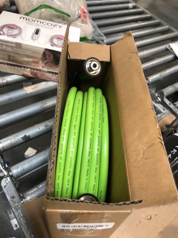 Photo 1 of **MISSING ADAPTER**Hourleey Pressure Washer Hose 50 FT, 3600 PSI Flexible Kink Resistant Power Washer Hose Replacement, 1/4" Quick Connect Pressure Hose Extension, Green