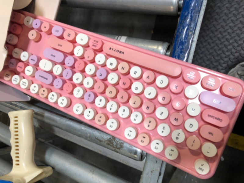 Photo 1 of **DIFERENT ITEMS** YUNZII B87 Wireless Mechanical Keyboard,QMK/VIA Programmable,TKL Layout 87 Keys,BT/2.4G/USB-C,Hot Swap Gasket Mount RGB Backlit Gaming with Wrist Rest for Win/Mac (Pink, Cocoa Cream V2)