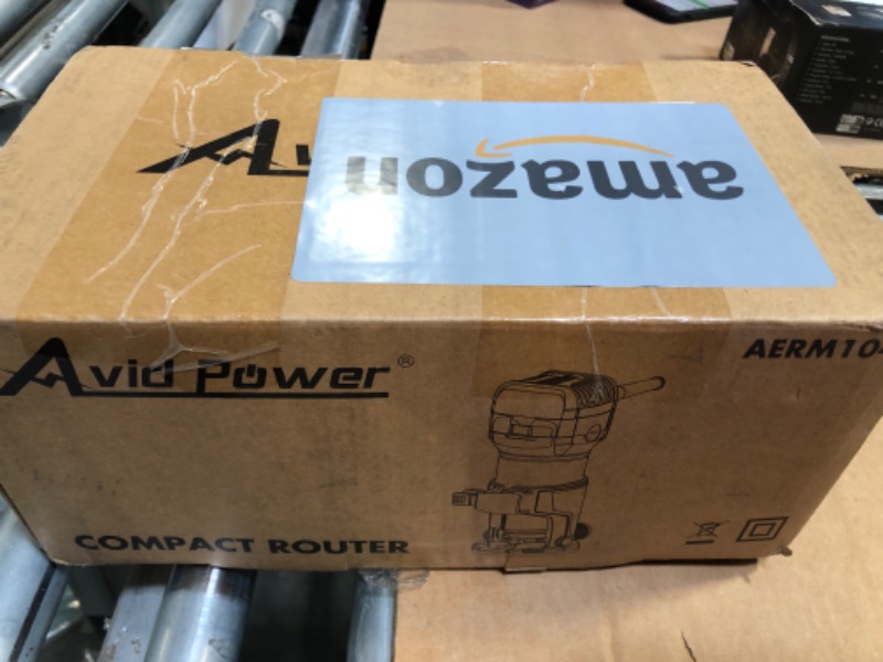 Photo 1 of ***MISSING HARDWARE***
AVID POWER 6.5 Amp 1.25 HP Compact Router Tools for Woodworking, Fixed Base Wood Router with Trim Router Bits, 6 Variable Speeds, Edge Guide, Roller Guide, Dust Hood (Red, 65mm)