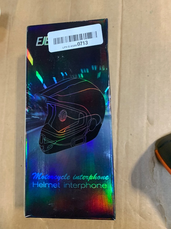 Photo 1 of (ONLY 1 INTERCOM INCLUDED, INTENDED FOR SPARE PARTS) EJEAS V4 Plus Motorcycle Helmet Bluetooth Intercom, Bluetooth 5.1 Motorcycle Headset with CVC Noise Reduction and FM Radio Function for 4 Riders Talk at The Same Time Within 1500M (1Pack)