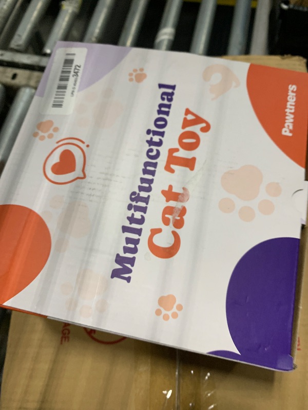 Photo 1 of (DOES NOT INCLUDE TOYS) ** MISSING POWER CORD Interactive Cat Toy: 5 in 1 Automatic Cat Toy for Indoor Cats, Rechargeable Hide and Seek Toy with PVC Cover, Battery Operated Kitten Laser Toy