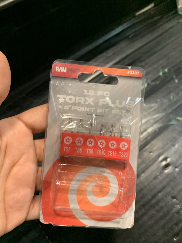 Photo 1 of **MISSING TS25-TS50 ROW** Torx Plus 5-Point Tamper-Proof Security Bits - 12Pc Torx Star 5 Point, Security Tamper Proof, Driver Bit Set TS7,8,9,10,15,20,25,27,30,40,45,50 Multifunction Damage/Shear Resistant Torque Kit