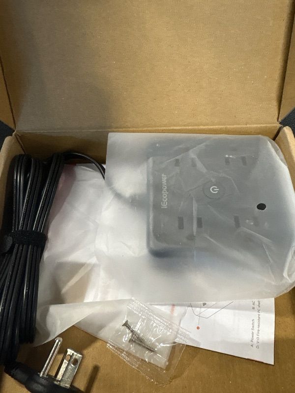 Photo 1 of **MISSING 1** 2 Pack Ultra Flat Plug Power Strip, Power Strips with Surge Protection-4 Widely Outlets, 6ft Flat Plug Extension Cord with 3 USB Ports(1 USB C Port),Slim Desk Charging Station, Black