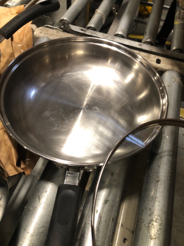 Photo 1 of ****The pan is very worn. The other pieces are in good condition and have their lids.******Cook N Home Stainless Steel Cookware Sets 10-Piece, Pots and Pans Kitchen Cooking Set with Stay-Cool Handles, Dishwasher Safe, Silver