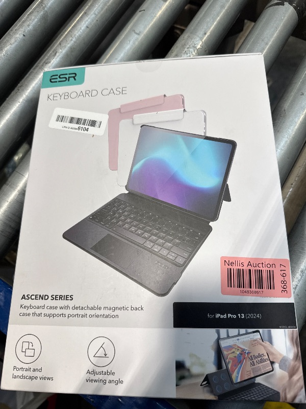 Photo 1 of ESR Ascend for iPad Pro 13 Inch 2024, Keyboard Case with Trackpad, Magnetic Detachable Keyboard with Backlit Keys, Fully Adjustable Portrait/Landscape Stand, Black